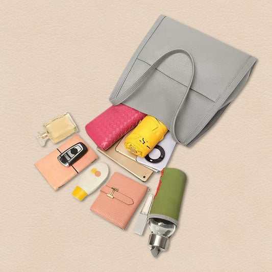 🥳👜Prosta monochromatyczna skórzana torebka