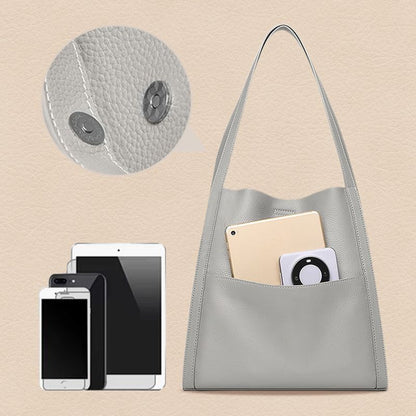 🥳👜Prosta monochromatyczna skórzana torebka