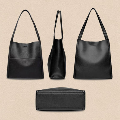 🥳👜Prosta monochromatyczna skórzana torebka