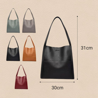 🥳👜Prosta monochromatyczna skórzana torebka