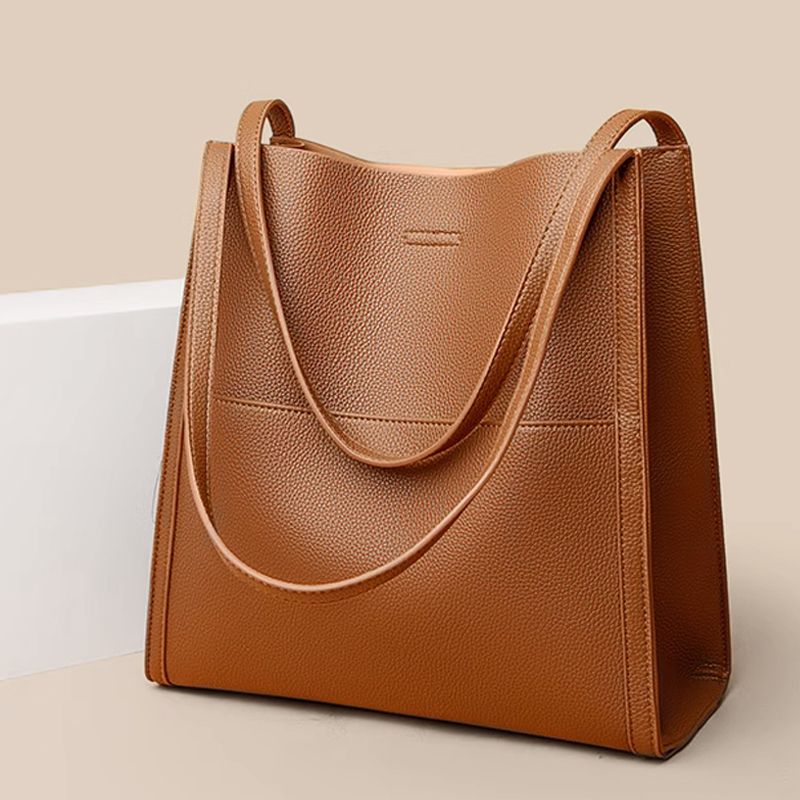 🥳👜Prosta monochromatyczna skórzana torebka