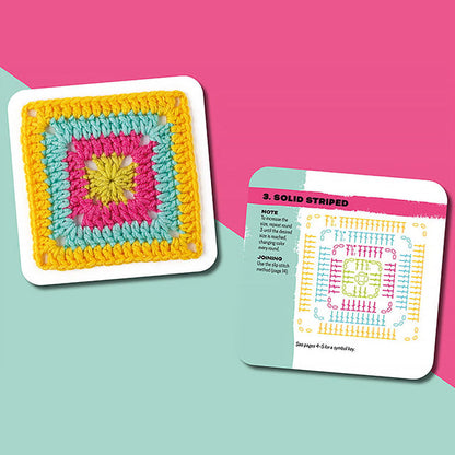 CrochetCards: Zestaw Kart z Wzorami - Przewodnik po Szydełkowaniu Kwadratów