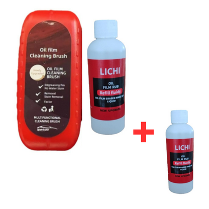 GlassCoating - Powłoka Hydrofobowa i Środek do Usuwania Filmu Olejowego ze Szczotką