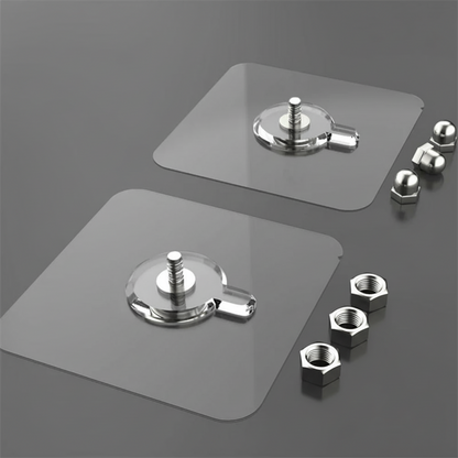 GlideHold® TransparentHook: Wytrzymały Przezroczysty Haczyk Ścienny - Bez Wiercenia