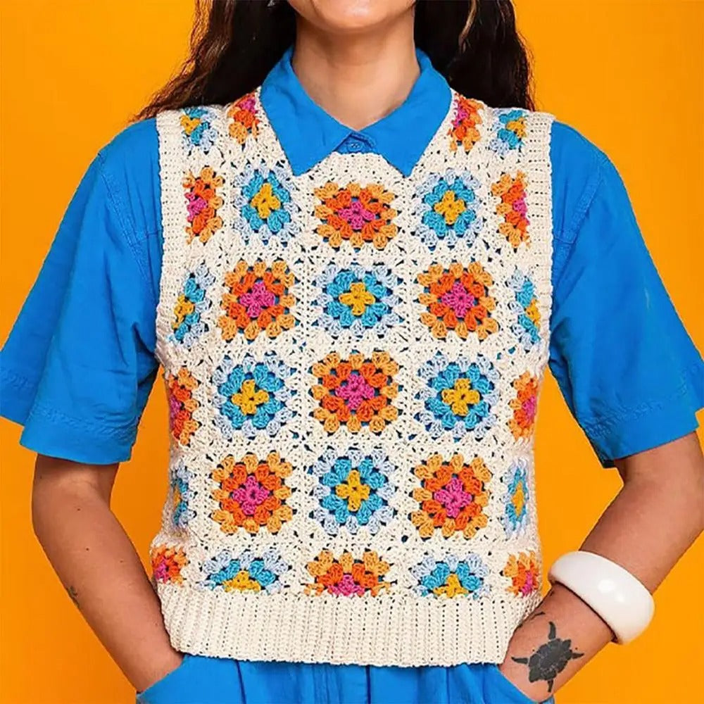 CrochetCards: Zestaw Kart z Wzorami - Przewodnik po Szydełkowaniu Kwadratów