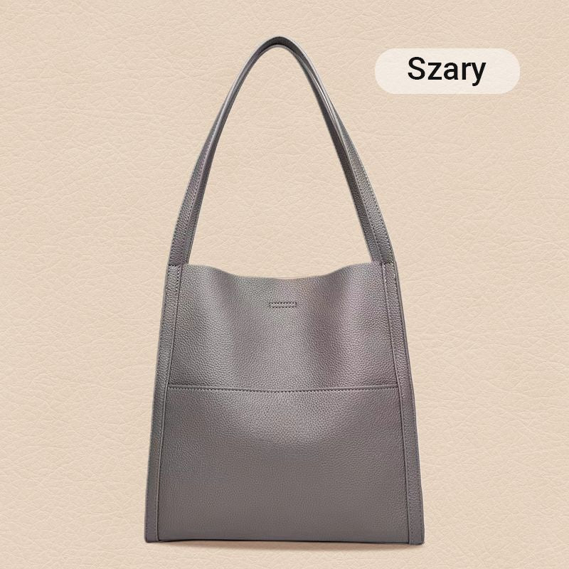 🥳👜Prosta monochromatyczna skórzana torebka