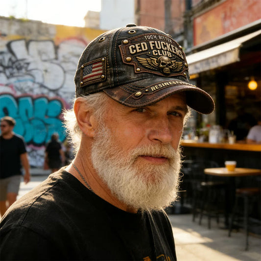 ⏳Oferta Czasowa: 50% Zniżki⏰ Czapka z Daszkiem Old Fuckers Club Vintage z Haftem🧢