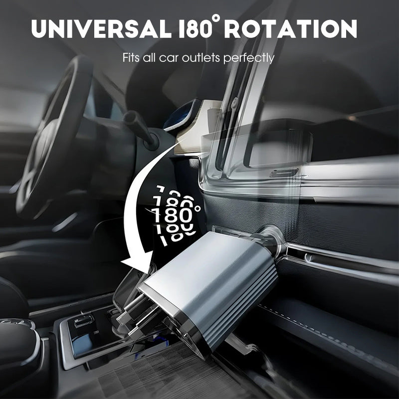 ✨Superszybka Ładowarka Samochodowa 4 w 1 (90W) – Zwijane Kable i Gwieździste Oświetlenie 🚗🌌